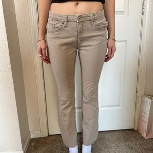 Faded Glory beige / khaki bootcut pants size 8P low rise
